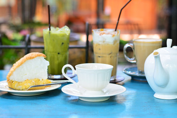 cup of coffee and cake