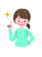 若い女性　ジェスチャー