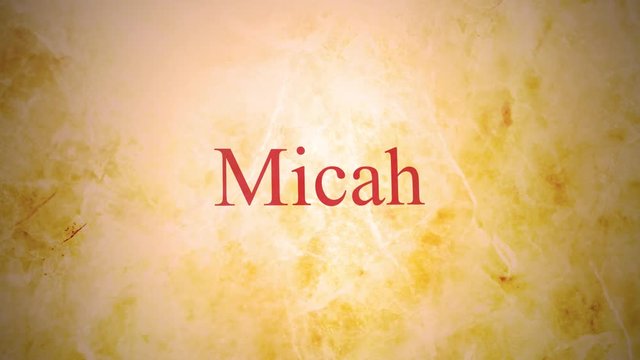 Books of the old testament in the bible series - Micah