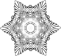 Black and white mandala. The idea for a tattoo.
