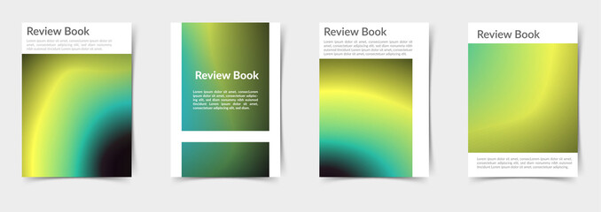 Naklejka premium Modern futuristic gradient mesh pattern folder layout templates