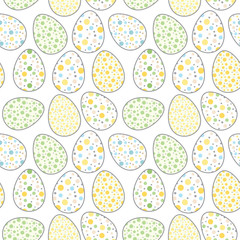 Easter eggs vector seamless pattern