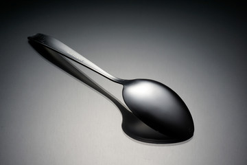 Cutlery concept over black background