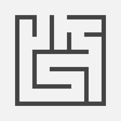 Vector illustration of a maze