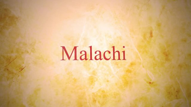 Books of the old testament in the bible series - Malachi