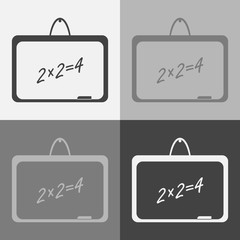 Vector icon set school chalkboard.