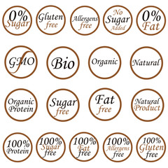 Obraz premium Bio icon set. Vector