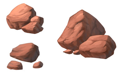 stone isolated on white background. © jamesjoong