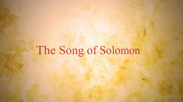 Books of the old testament in the bible series - The Song of Solomon