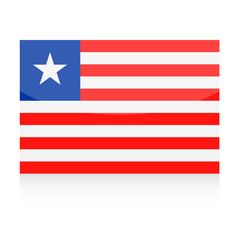 Liberia Flag Vector Icon