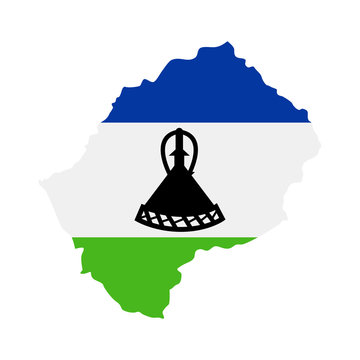 recommend clip art: Lesotho Flag Country Contour Vector Icon