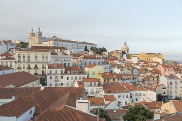 Fototapeta na wymiar general view of the upper district of Lisbon, Portugal, Europe