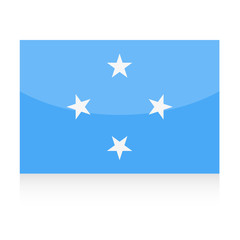Obraz na płótnie Canvas Micronesia Flag Vector Icon