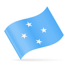 Micronesia Flag Vector Waving Icon