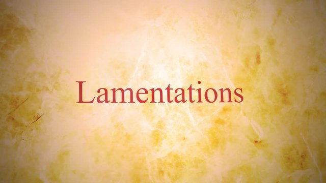 Books of the old testament in the bible series - Lamentations