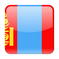 Naklejka premium Mongolia Flag Vector Square Icon