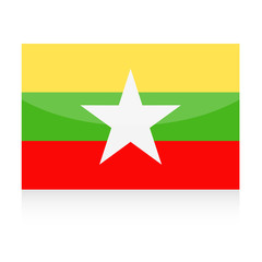 Myanmar Flag Vector Icon
