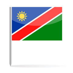 Namibia Flag Pin Vector Icon