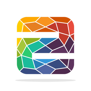 logo icon initial letter Z with the concept of colorful mosaic style