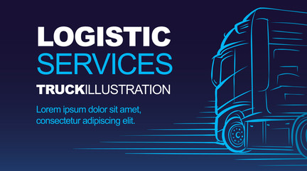 Logistic/driver/delivery services card template. Vector. 