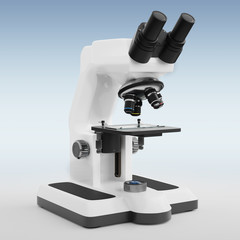 Modern digital microscope 3D rendering