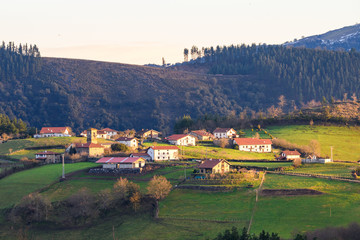 rural tourism at Basque Country fields, Spain