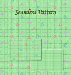 beautiful innocent cute seamless pattern pastel flower , scrapbook style
