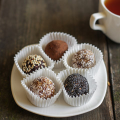 candy Natural handmade chocolates from organic ingredients (with different fillings)