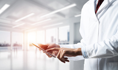 Medical industry concept by means of successful doctor