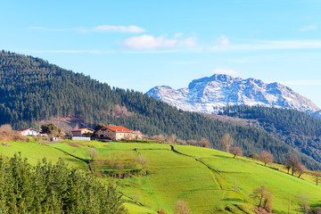 rural tourism at Basque Country fields, Spain