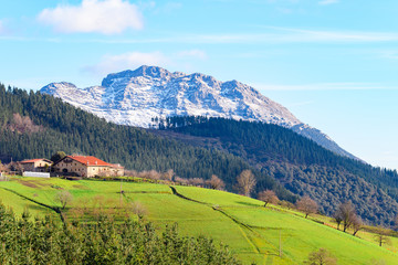 Obraz na płótnie Canvas rural tourism at Basque Country fields, Spain