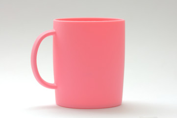 ピンクのマグカップ