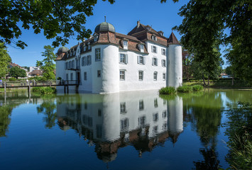 The moated castle in Bottmingen, Basel, Switzerland