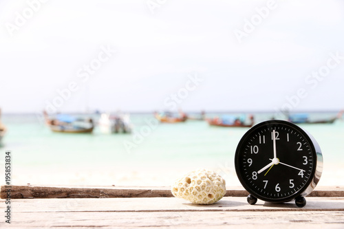Alarm Clock On The Beach Copy E Stock Photo And Royalty Free Alarm Clock On The Beach Copy E