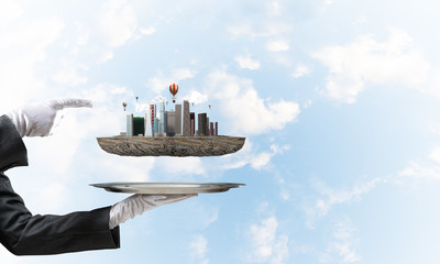 Fototapeta premium Concept of modern urban development.