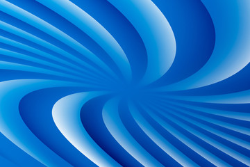 Blue and white rotating hypnosis spiral. Optical illusion. Hypnotic psychedelic vector illustration. Twirl abstract background. Easy to edit design template.