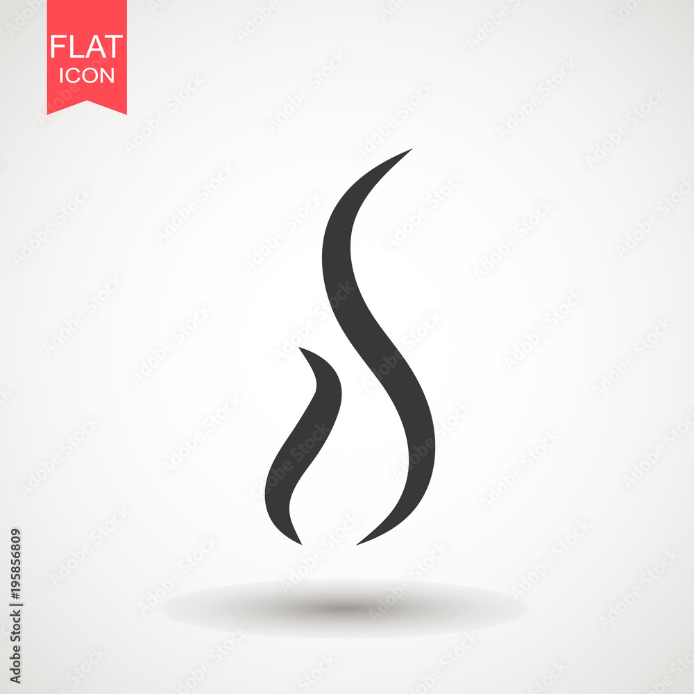 Wall mural smoke puff vector icon illustration isolated on white background. hot eps vector icon. flat web desi