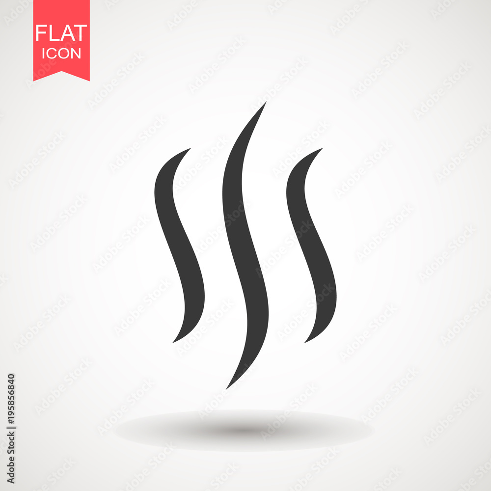 Wall mural smoke puff vector icon illustration isolated on white background. hot eps vector icon. flat web desi