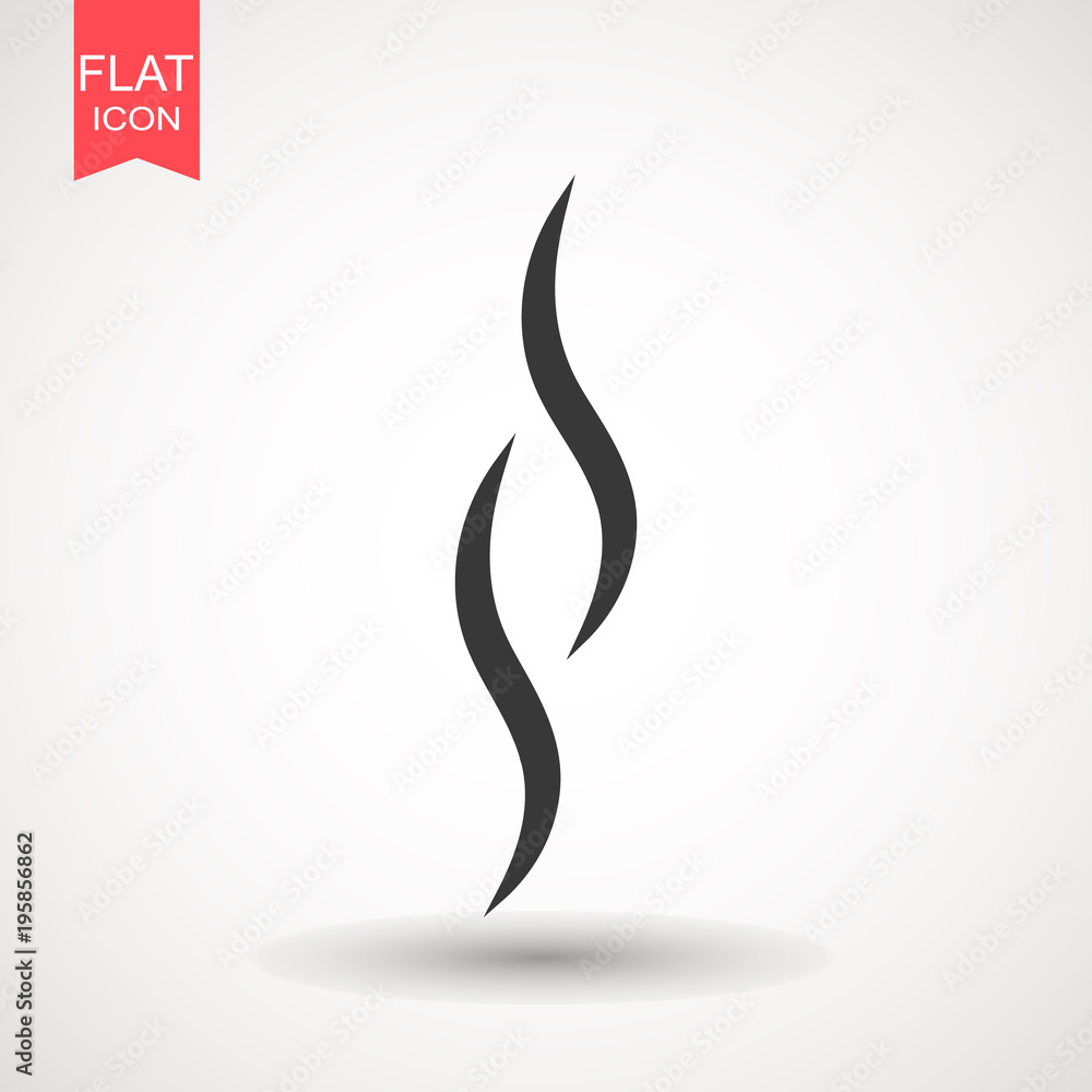 Wall mural smoke puff vector icon illustration isolated on white background. hot eps vector icon. flat web desi