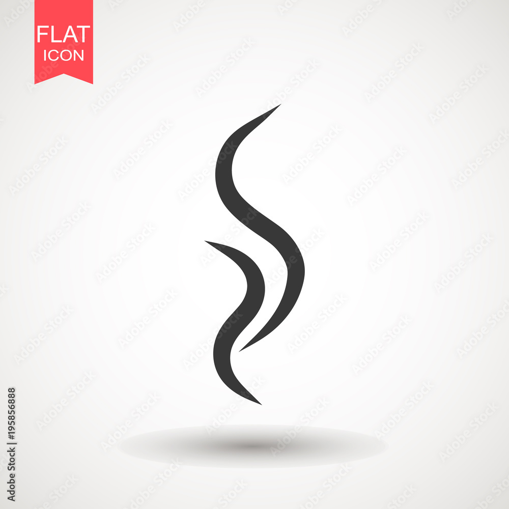 Wall mural smoke puff vector icon illustration isolated on white background. hot eps vector icon. flat web desi