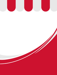 Shopping concept red blank poster template