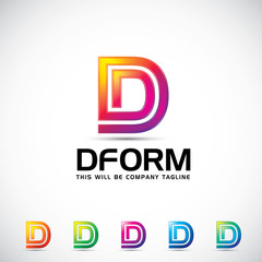 An attractive Letter D Logo related communication vector logo symbol. 