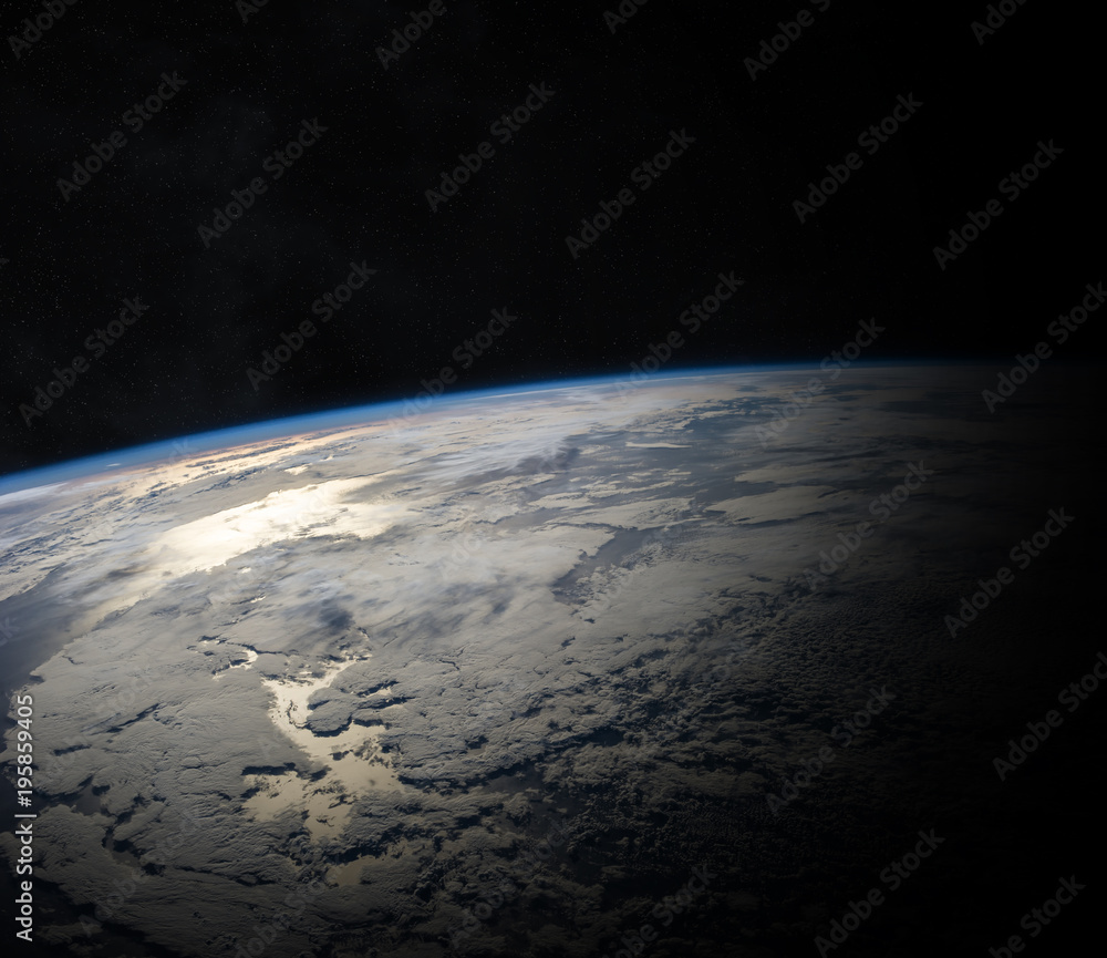 Fototapete planet earth in space 3d rendering elements of this image furnished by nasa