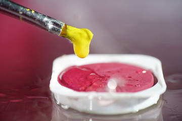 Artful painting with watercolors
