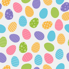 Background with Easter eggs - concept of a wrapping paper. Vector.