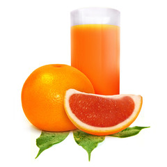 Fresh delicious grapefruit isolated on white background. Creative minimalistic food concept.