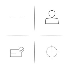 Business simple linear icon set.Simple outline icons