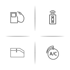 Cars And Transportation simple linear icon set.Simple outline icons