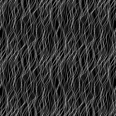 Abstract vector drawing of a wave of hair. Handmade. Seamless background.