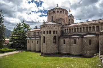 Fototapeta na wymiar Monastery of Santa Maria de Ripoll, Ripoll, Province Girona,Catalonia, Spain.